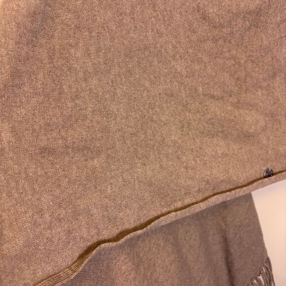 Mersea Light Brown Fringe Bottom Short Sleeve Sweater - Picture 8 of 9